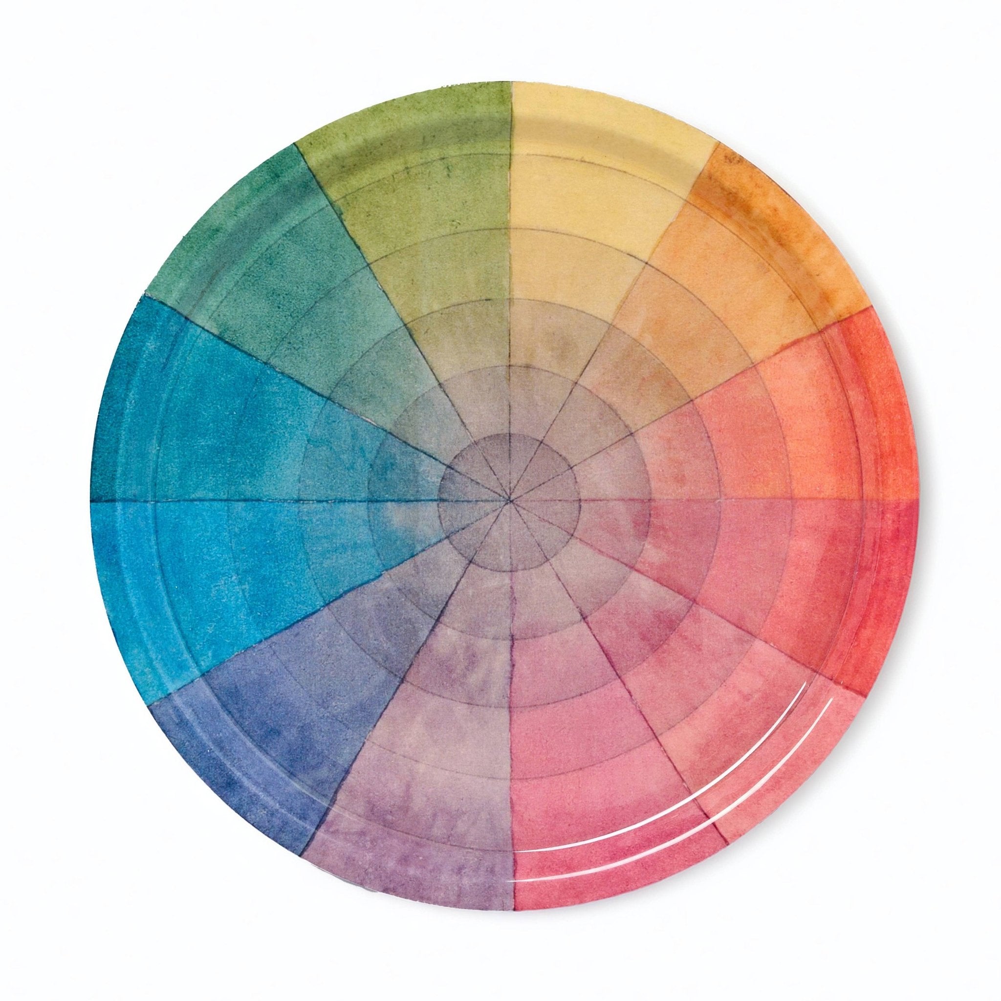 Vintage Colour Wheel Large Enamel Tray - bubblegum market