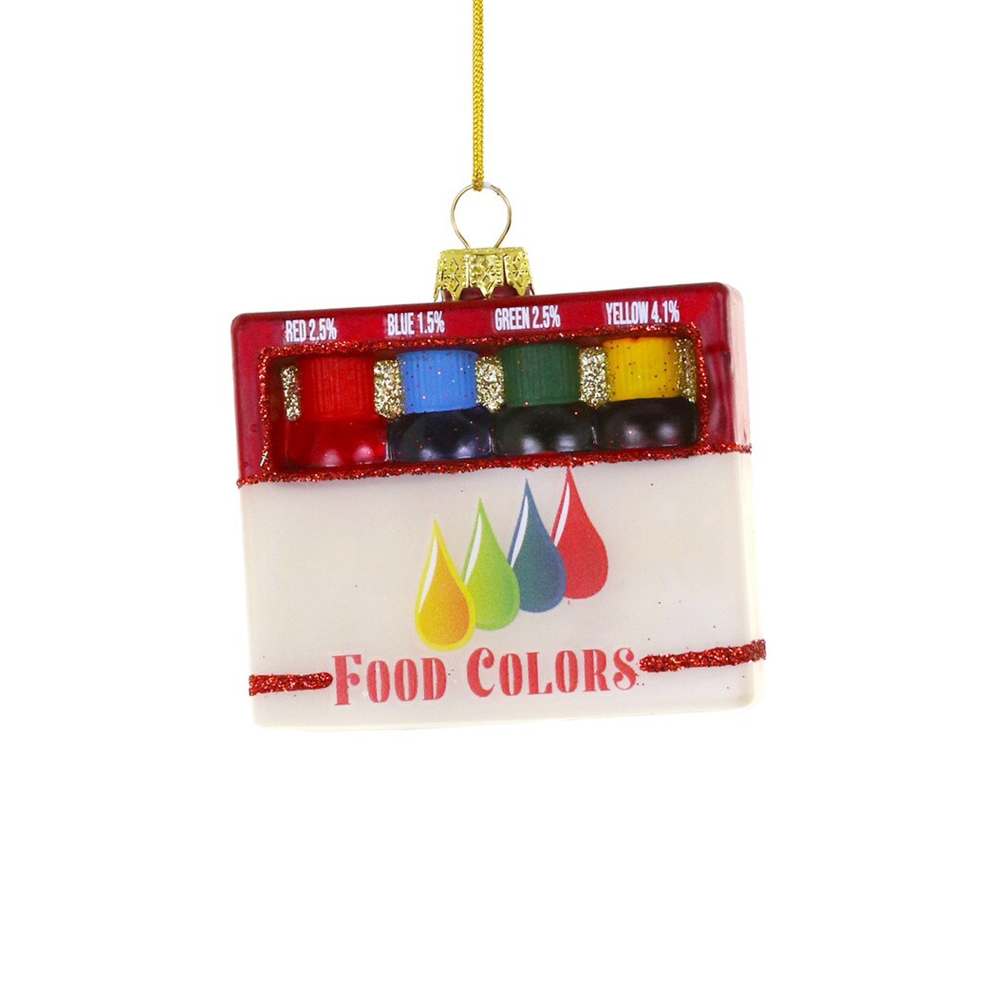 Vintage Food Coloring Set Ornament 2.75" - bubblegum market