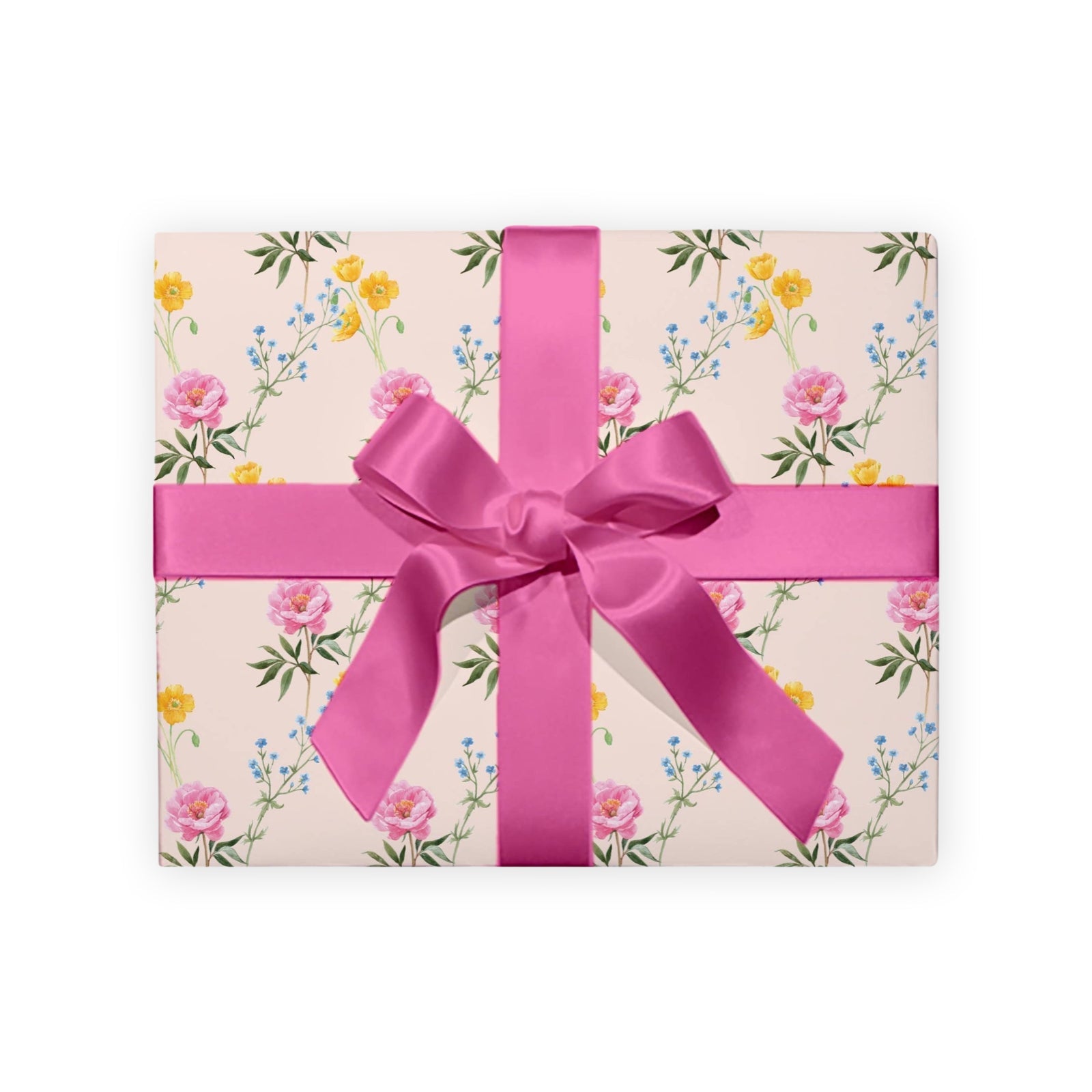 Watercolor Floral Wrapping Paper Sheets (Roll of 3) - bubblegum market