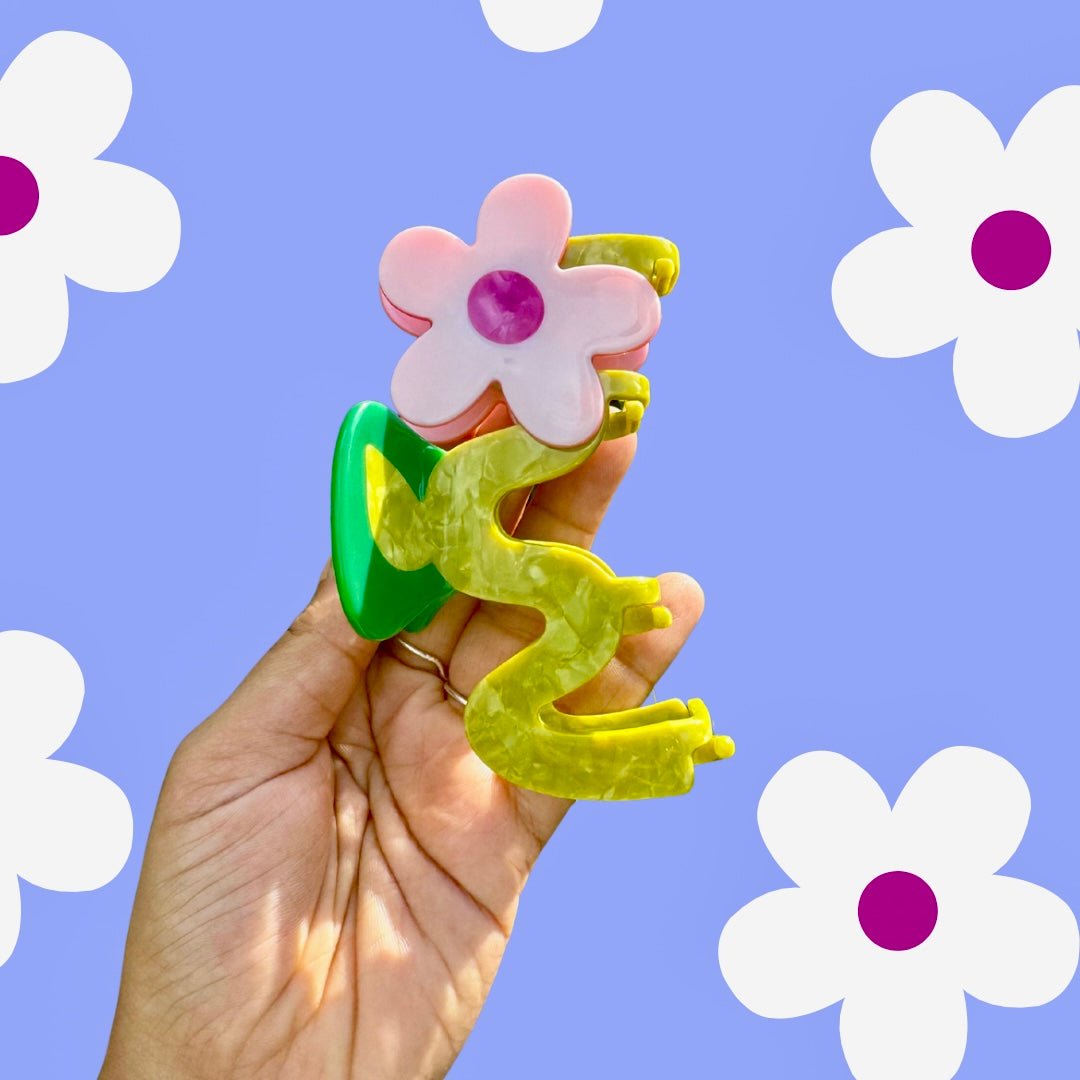 Wavy Daisy Hair Claw - bubblegum market