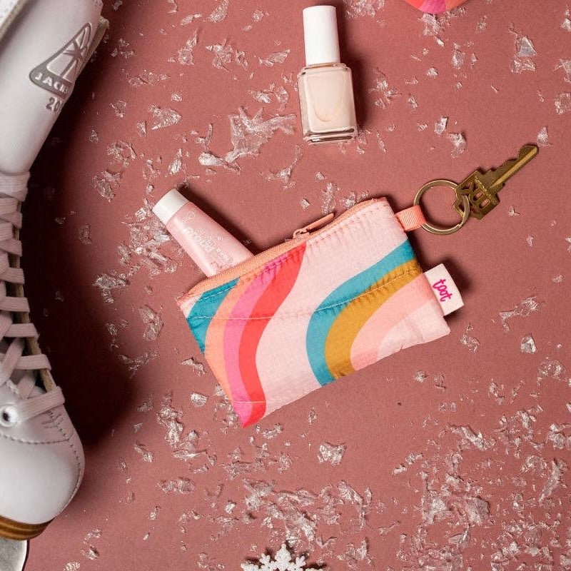 Wavy Puffy Penny Keyring Pouch - bubblegum market
