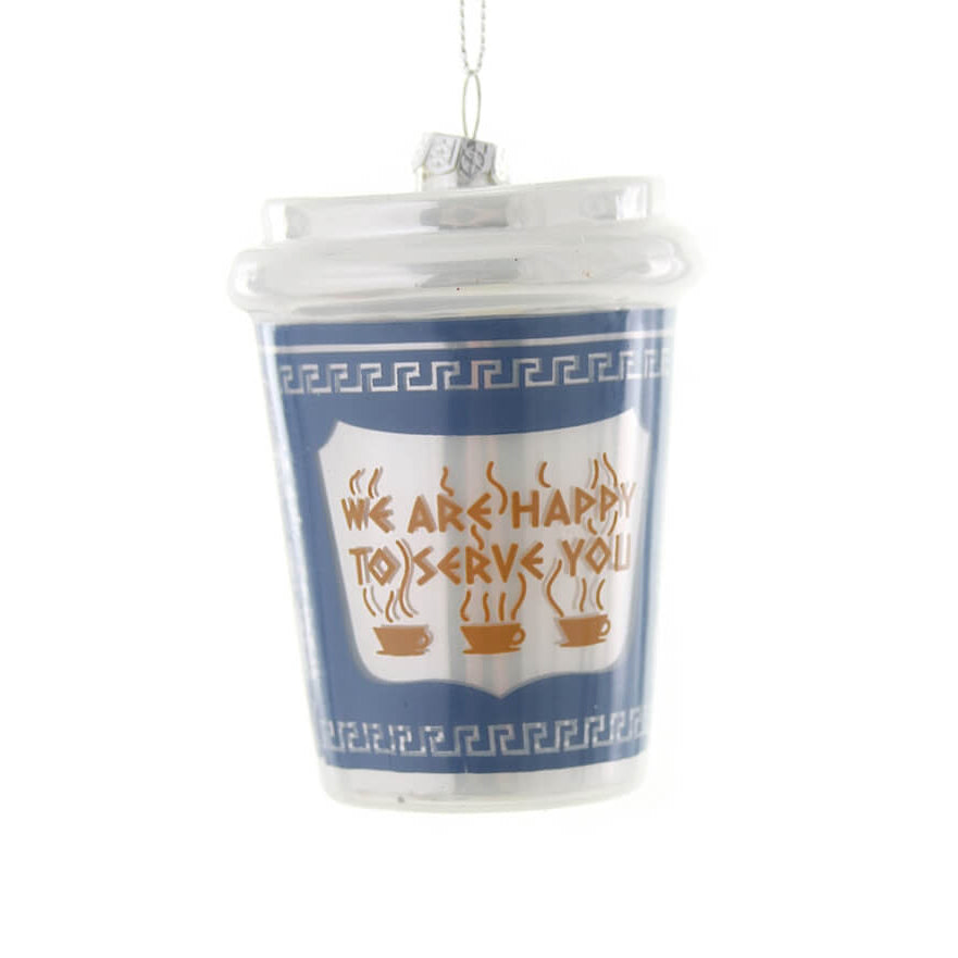 We Are Happy To Serve You Cup Ornament 3.5" - bubblegum market