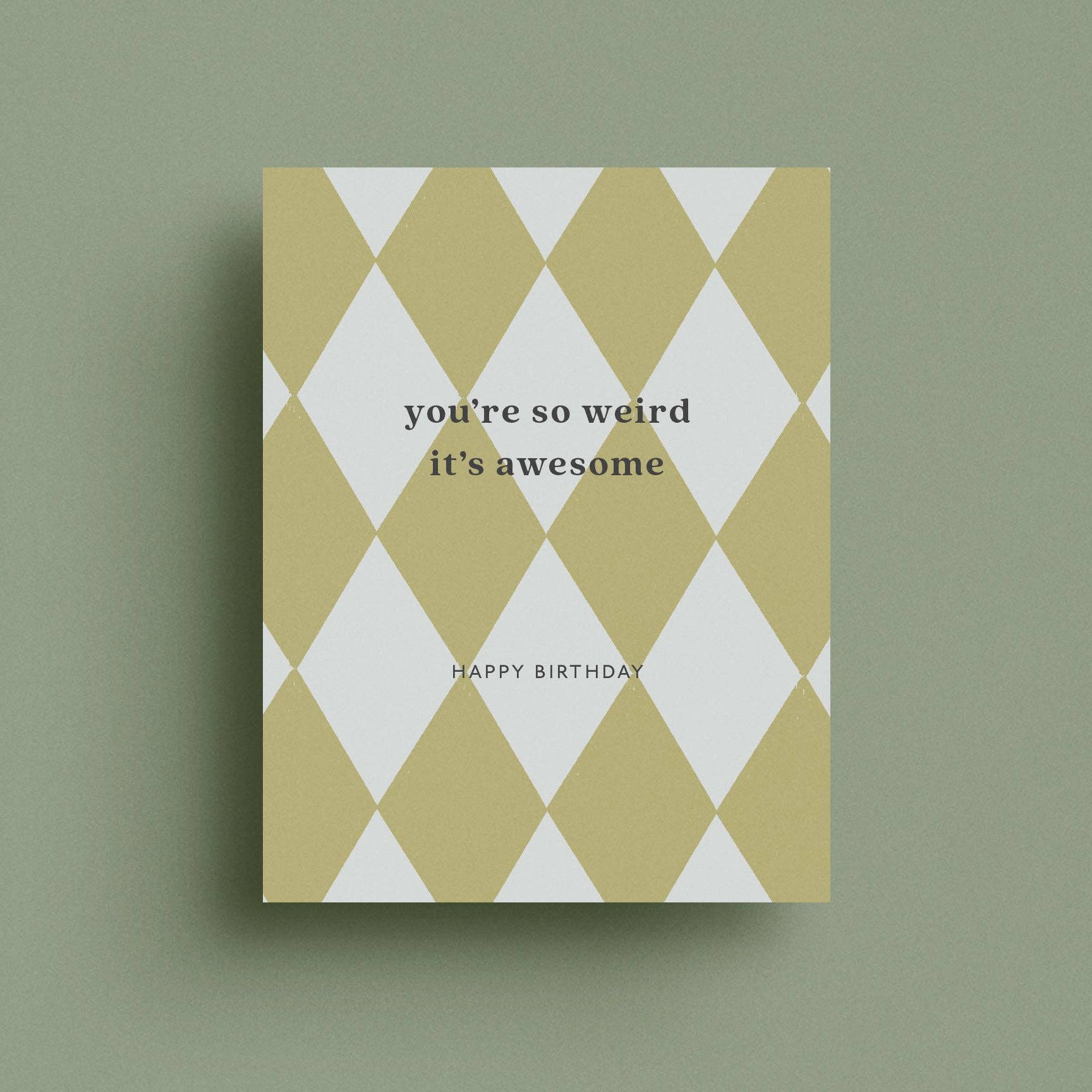 Weird & Awesome Birthday Greeting Card - bubblegum market
