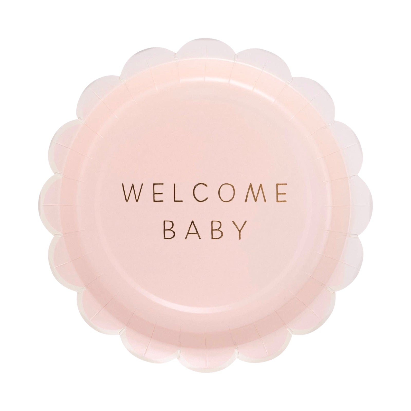 Welcome Baby Pink Plates 9" - bubblegum market
