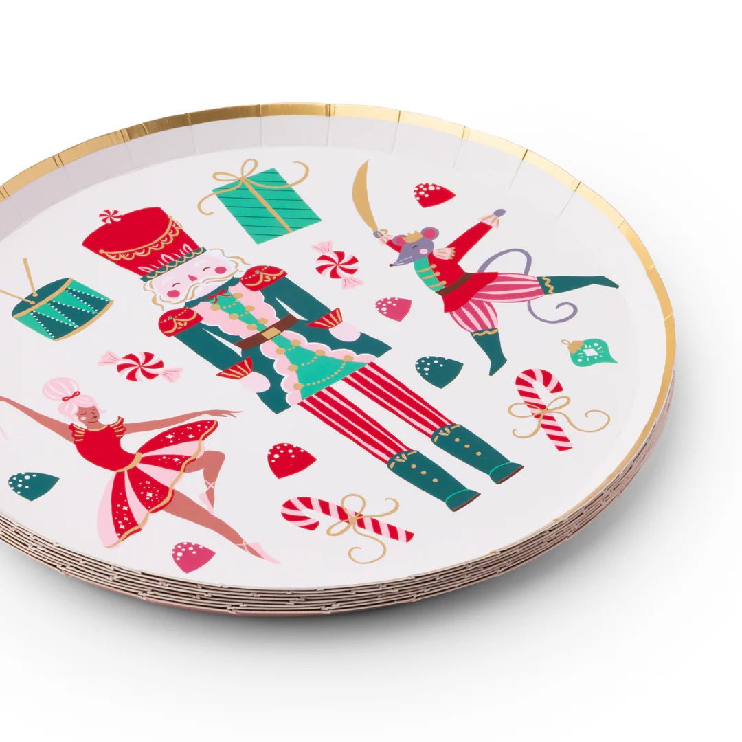 Whimsical Nutcracker Dessert Plates 8" - bubblegum market
