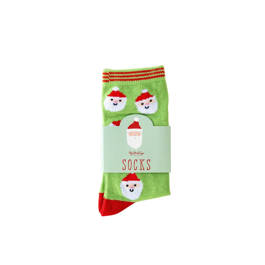 Whimsy Santa Scatter Holiday Socks - bubblegum market