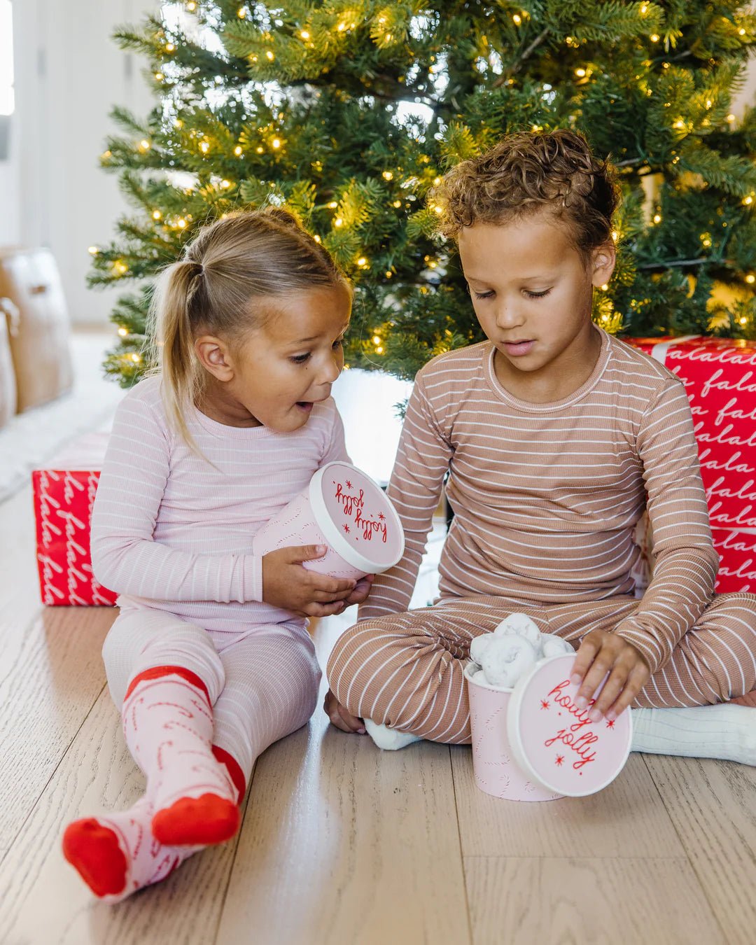 Whimsy Santa Scattered Candy Cane Treat Cups - bubblegum market