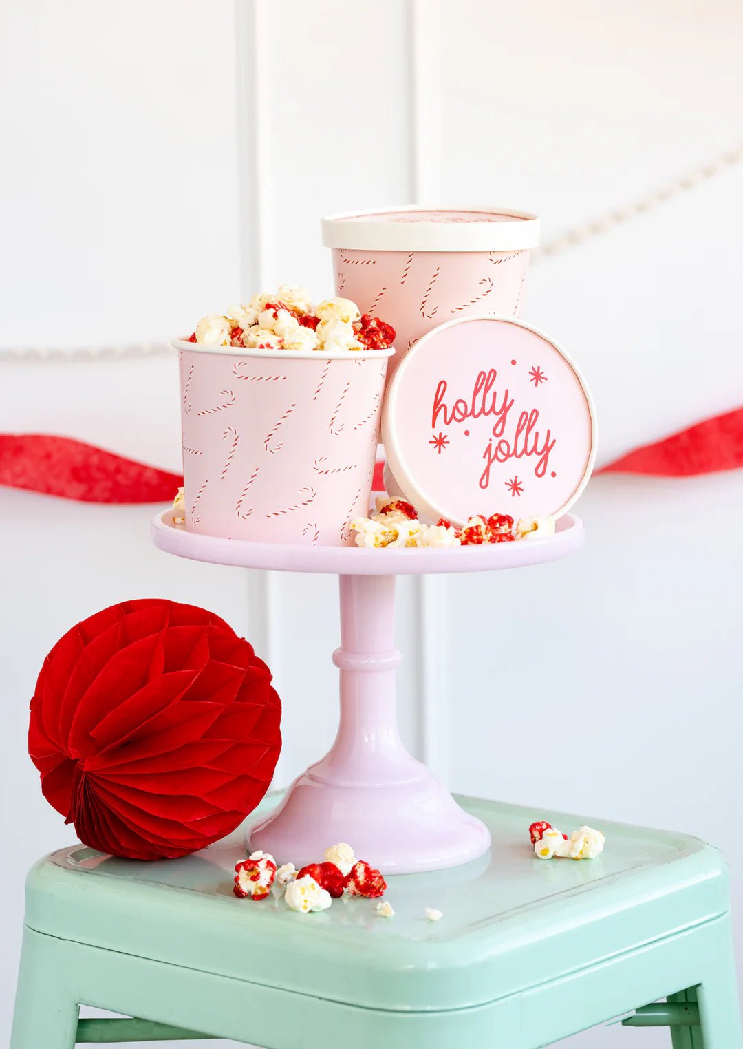 Whimsy Santa Scattered Candy Cane Treat Cups - bubblegum market