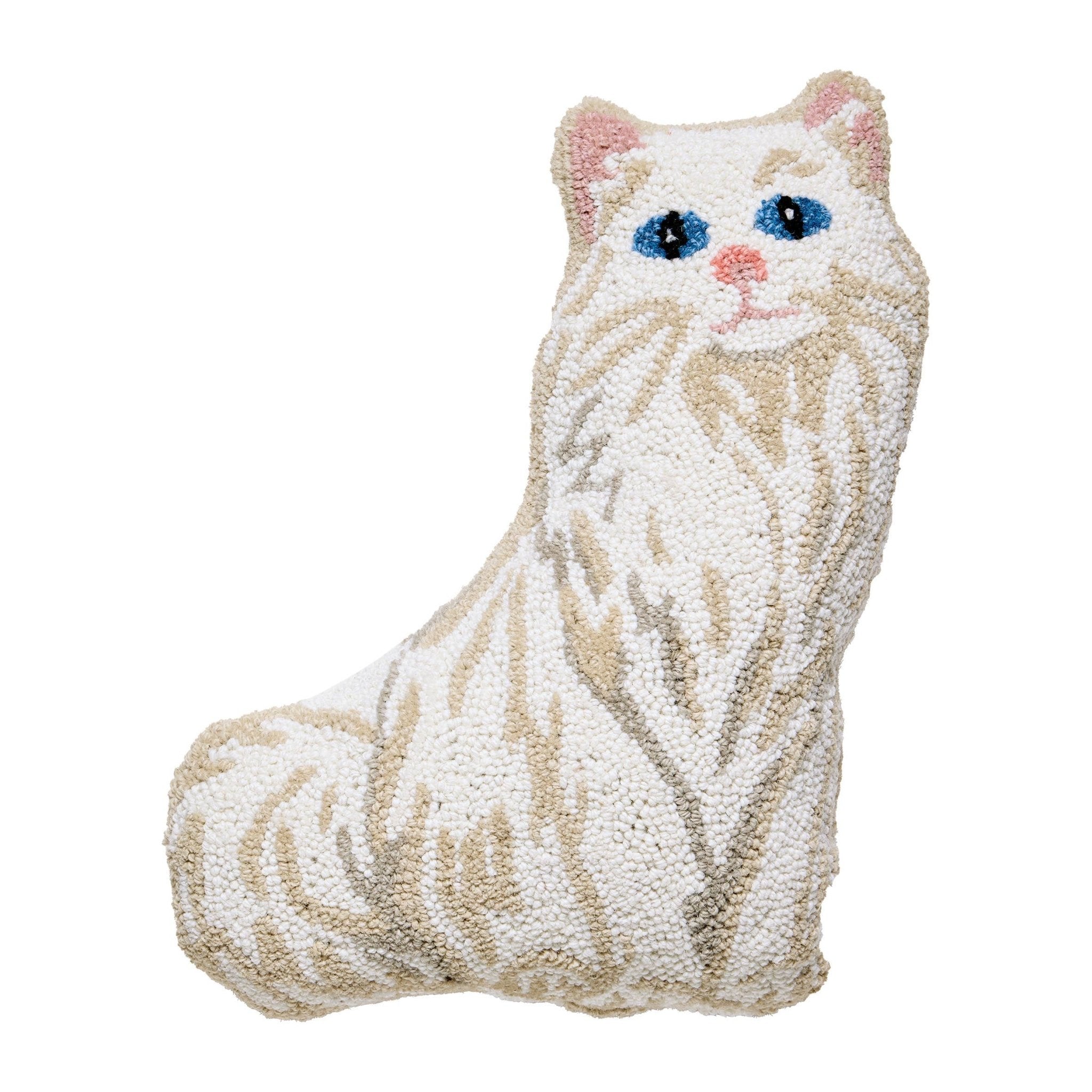 White Cat Hook Pillow - bubblegum market