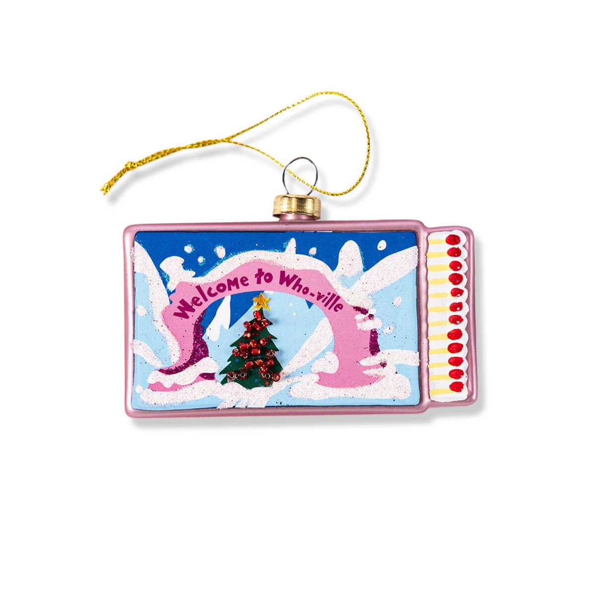Whoville Matchbook Ornament 3.5" - bubblegum market