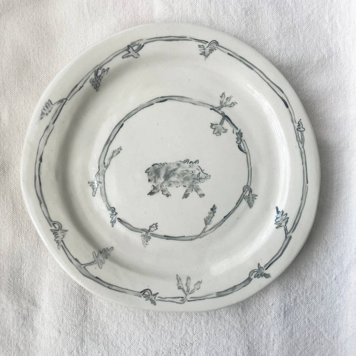 Wild Boar Ceramic Plate 7" - bubblegum market