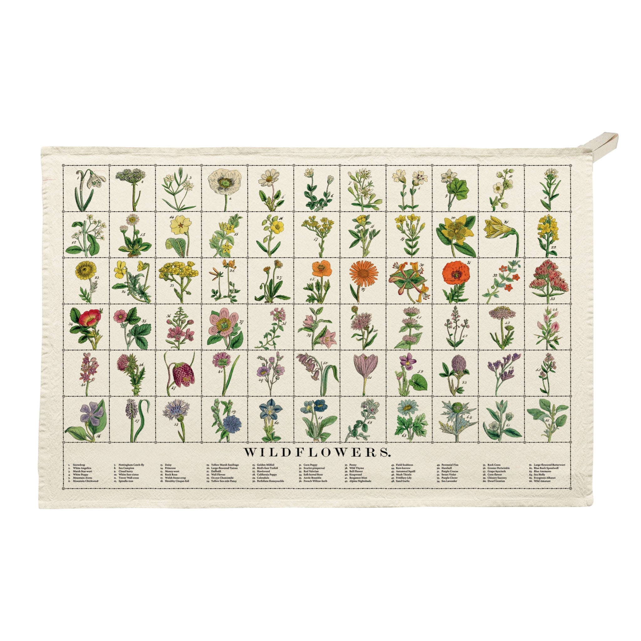 Wildflower Organic Cotton Tea Towel - bubblegum market