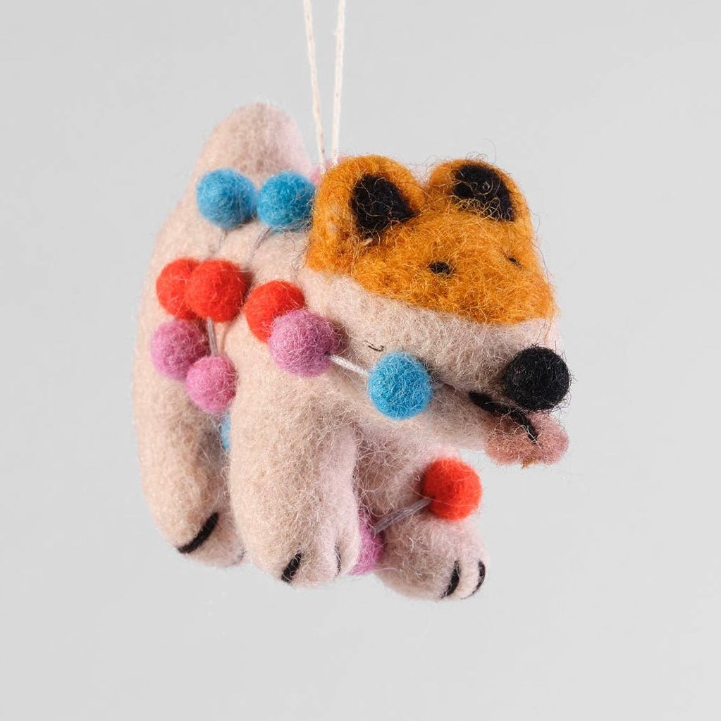 'Willa' Hanging Felt Ornament - bubblegum market