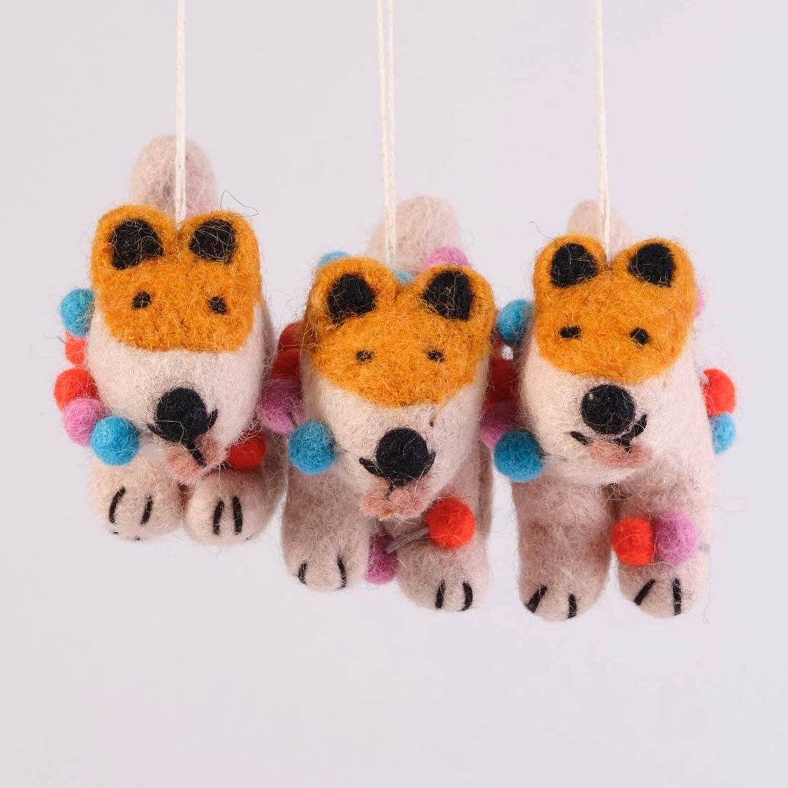 'Willa' Hanging Felt Ornament - bubblegum market