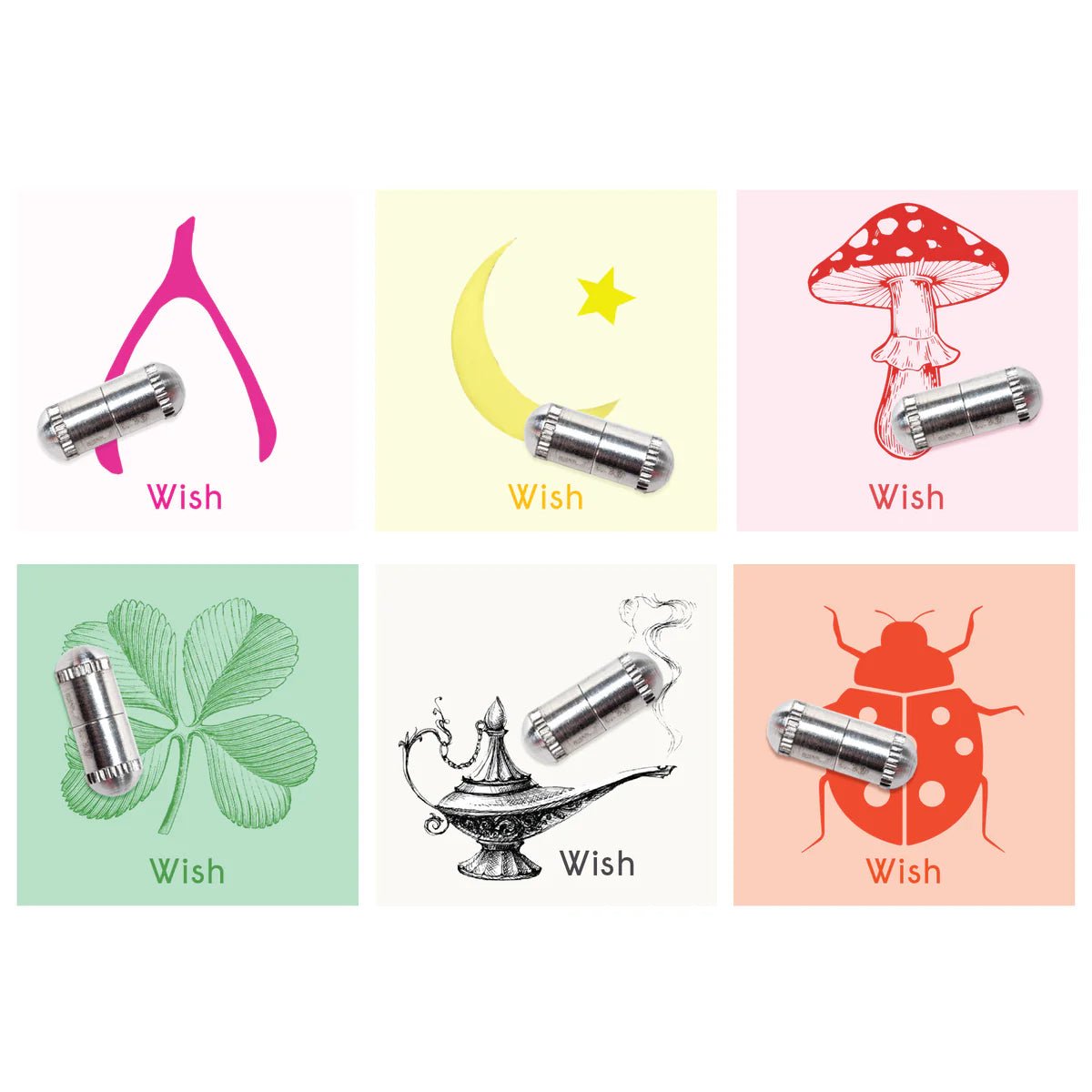 Wish Capsules Vintage Letterpress - bubblegum market