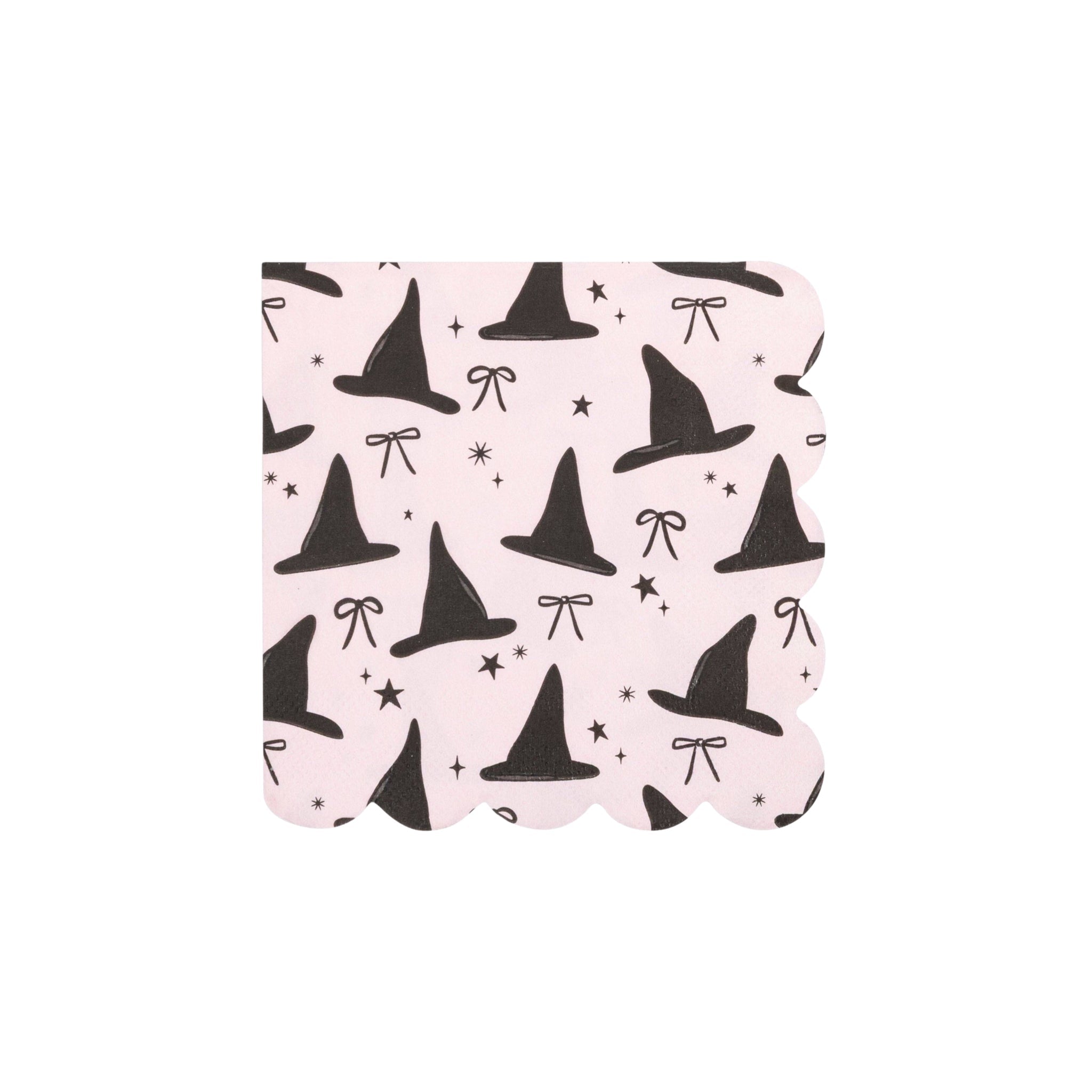 Witch Hats Pink Cocktail Napkins - bubblegum market