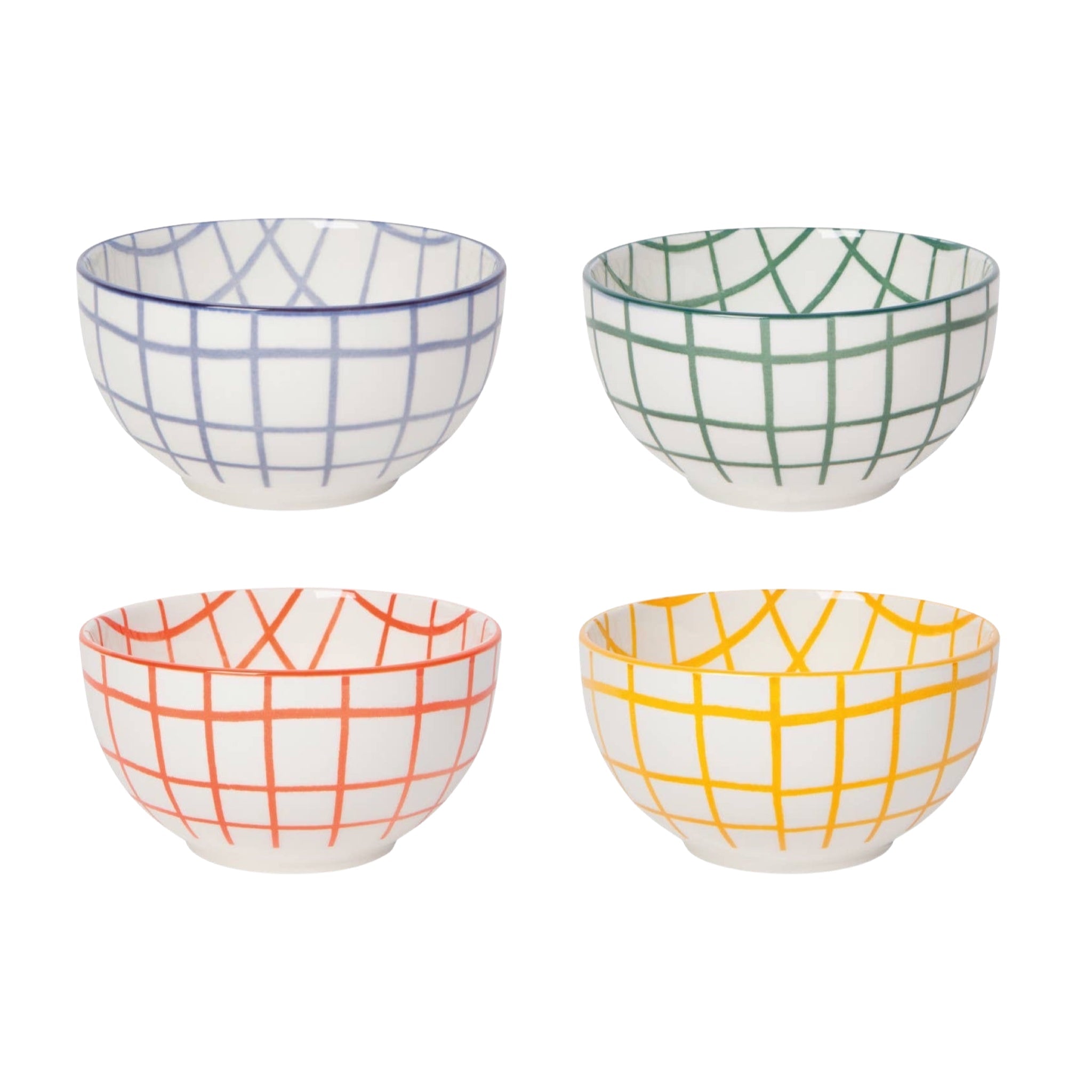 Wobbly Check Bowls (Set of 4) - bubblegum market