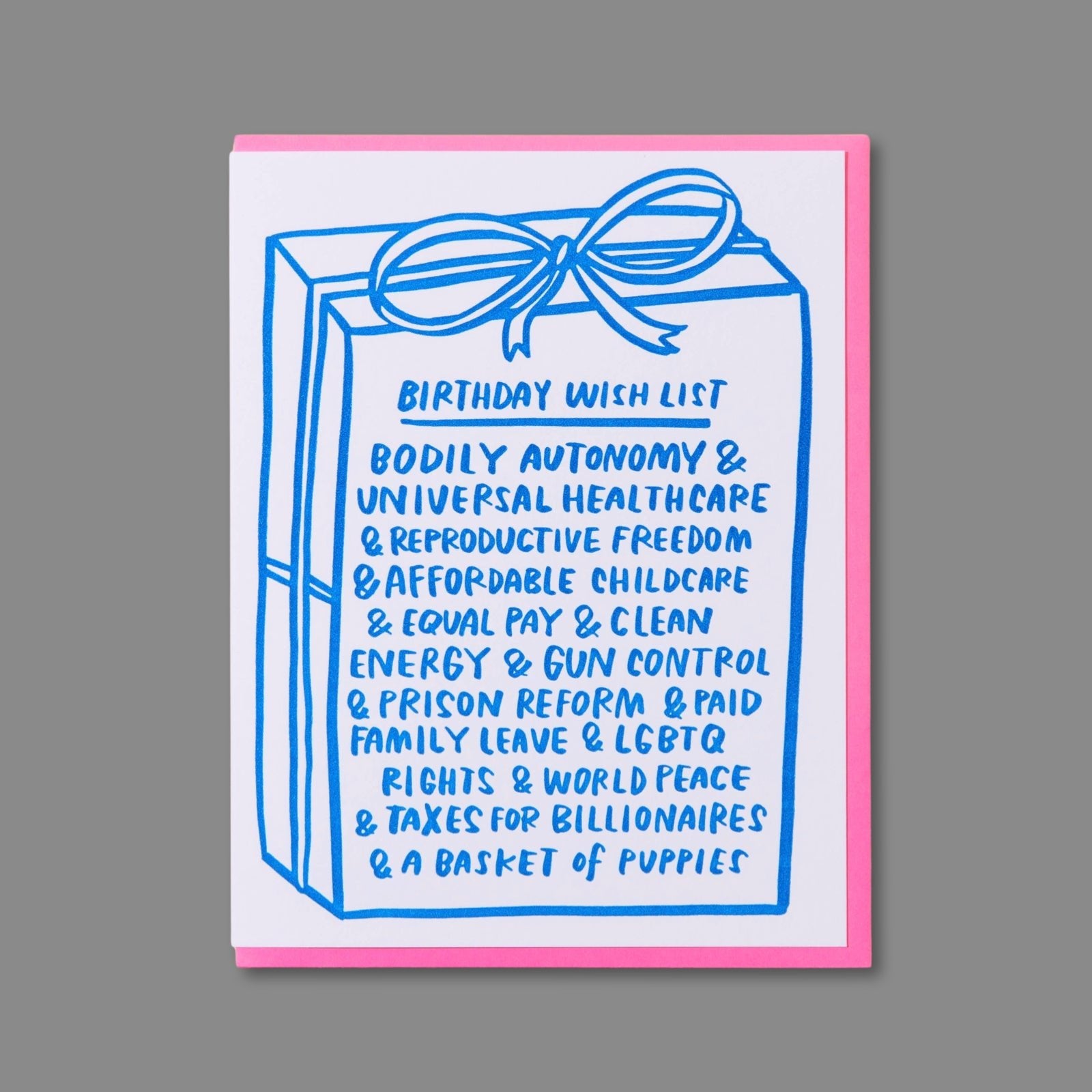 Woke Birthday Letterpress Greeting Card - bubblegum market