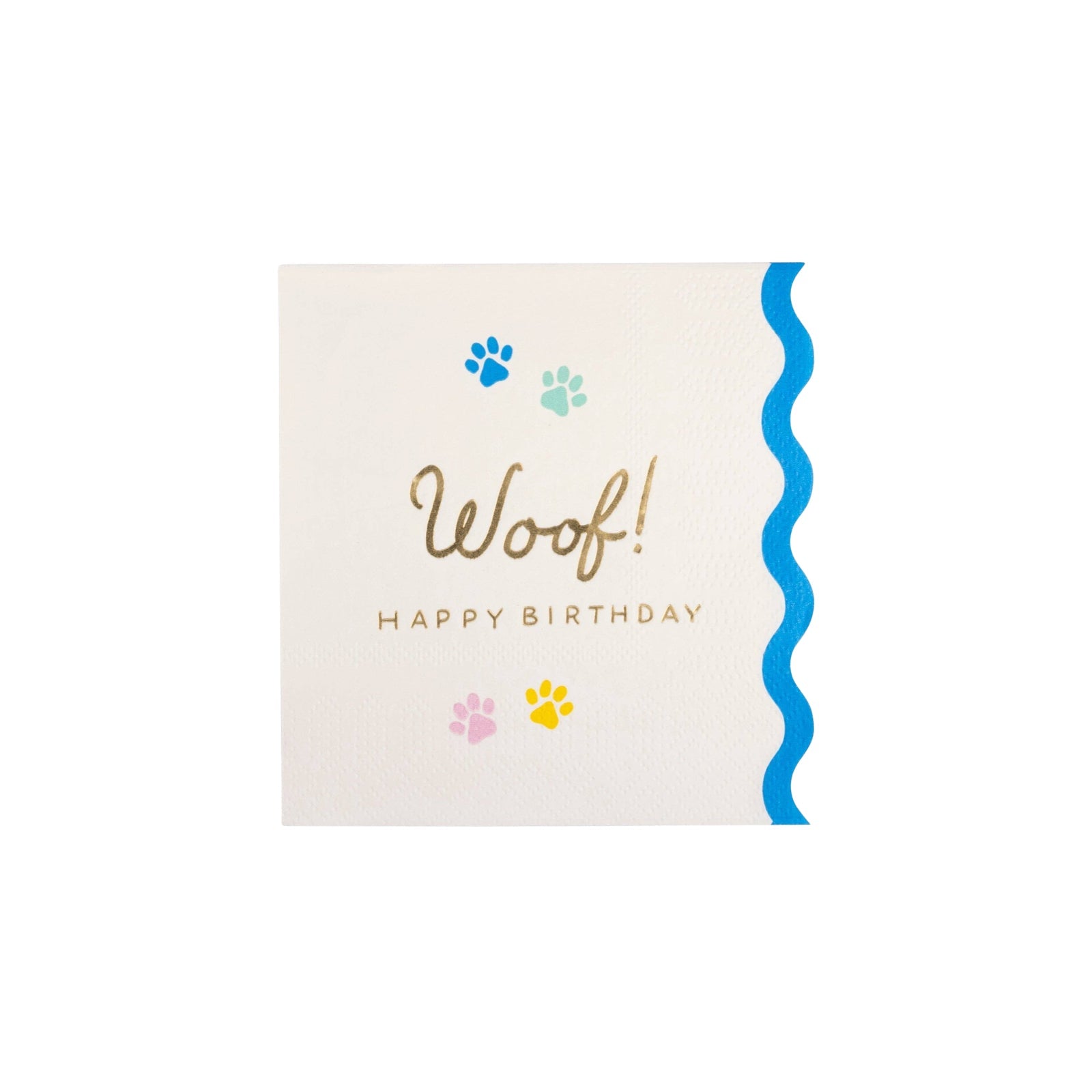 Woof Paw Print Cocktail Napkins - bubblegum market