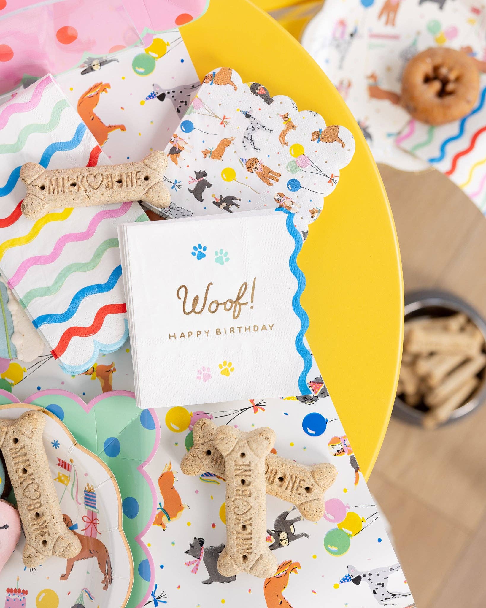 Woof Paw Print Cocktail Napkins - bubblegum market