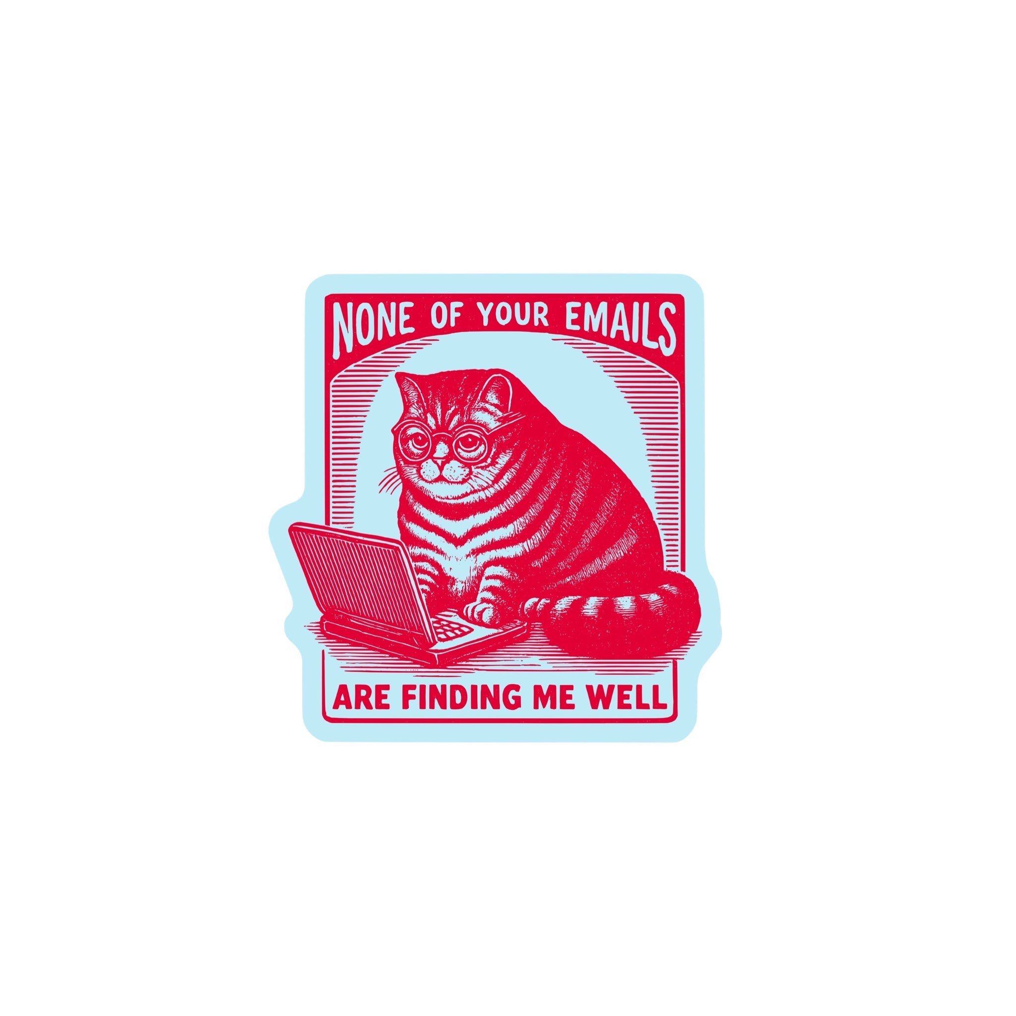 WORK KITTY Vinyl Sticker - bubblegum market
