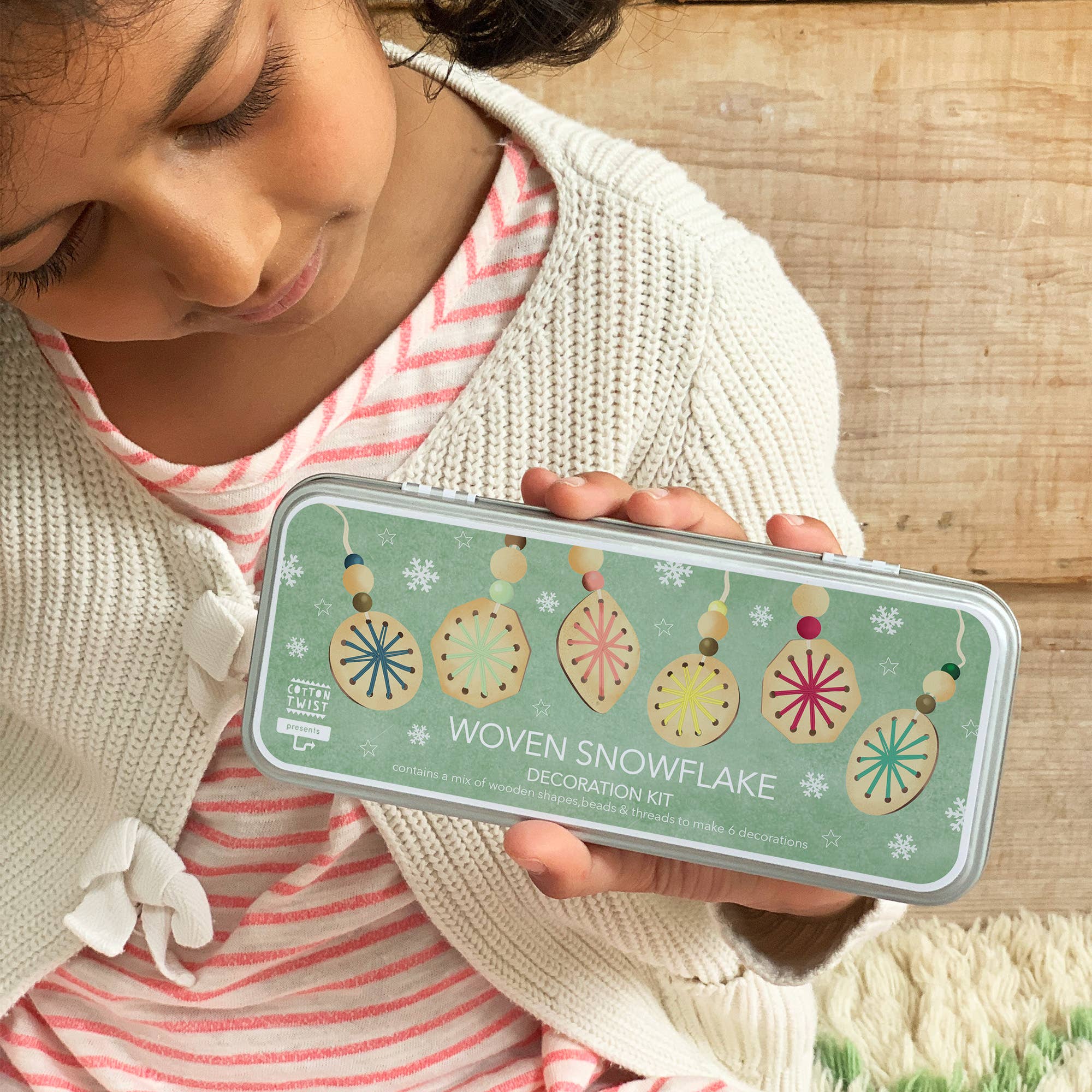 Woven Snowflake Ornament Kit - bubblegum market