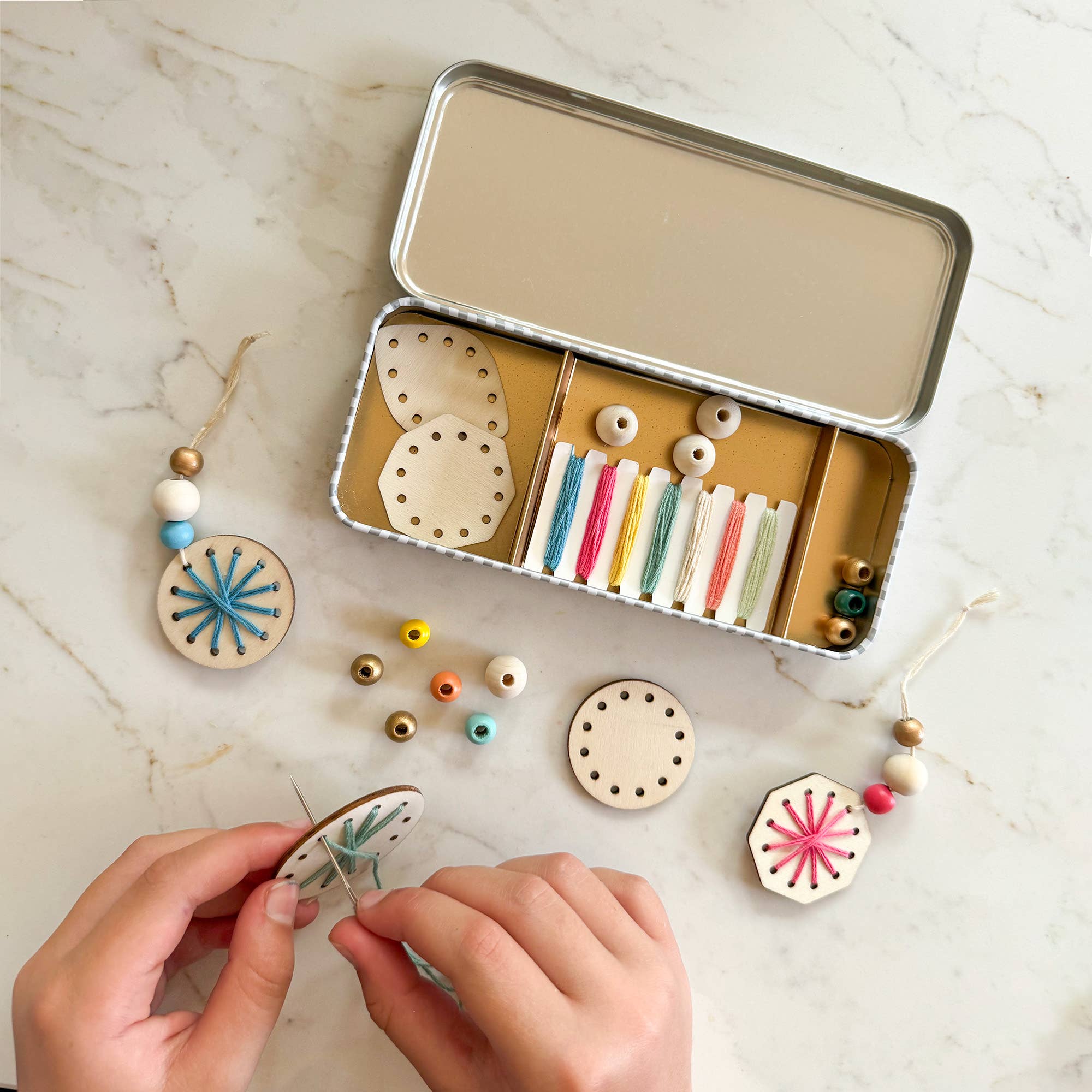 Woven Snowflake Ornament Kit - bubblegum market