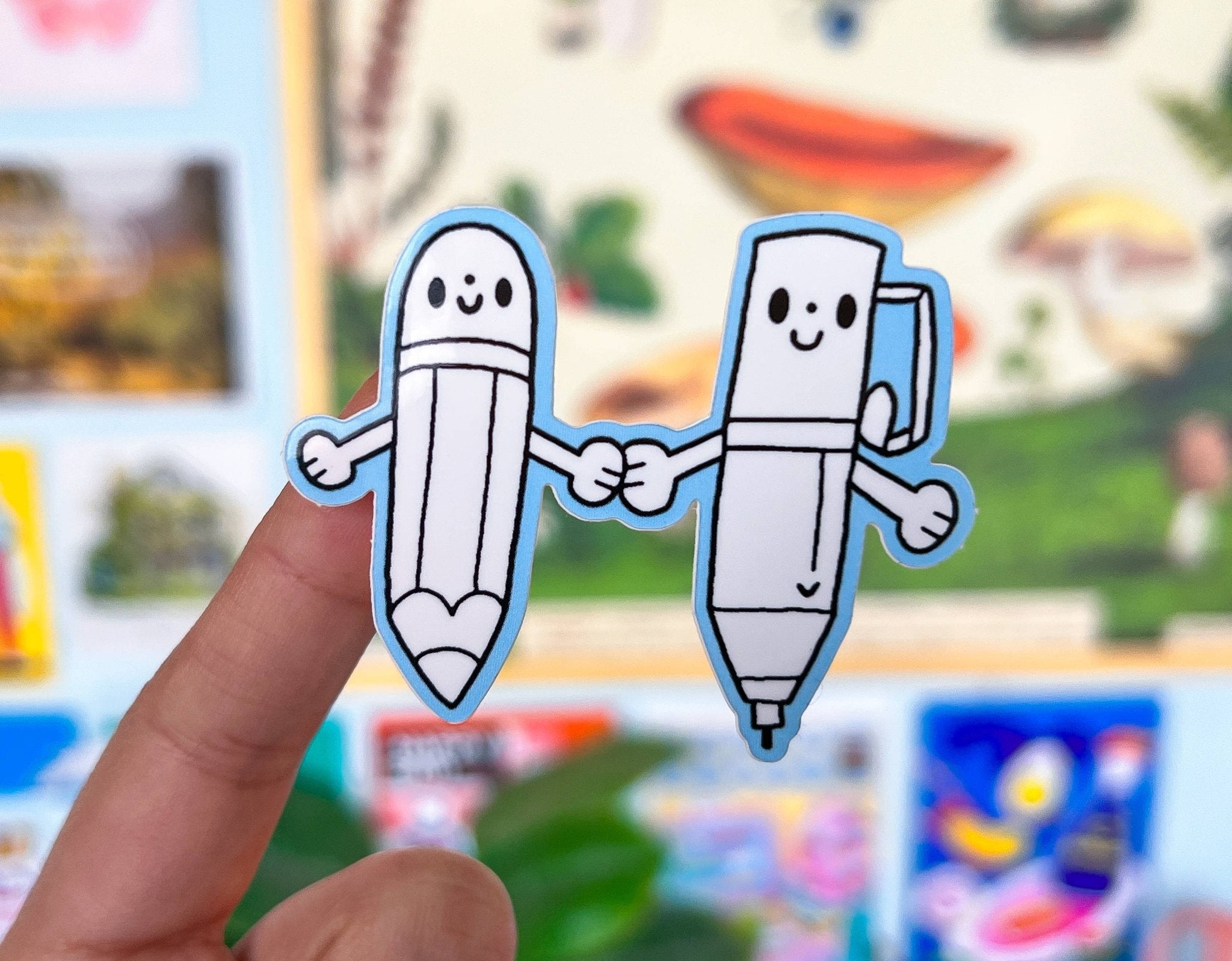 Writing Buddies Vinyl Sticker - bubblegum market