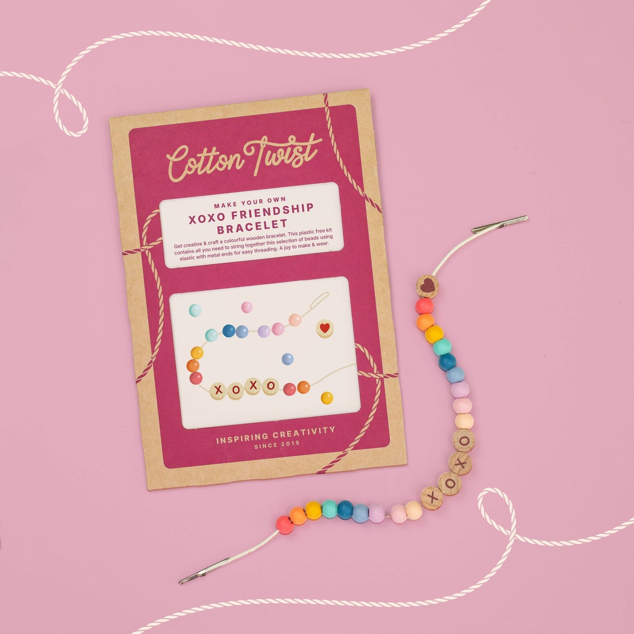 XOXO Friendship Bracelet Kit - bubblegum market