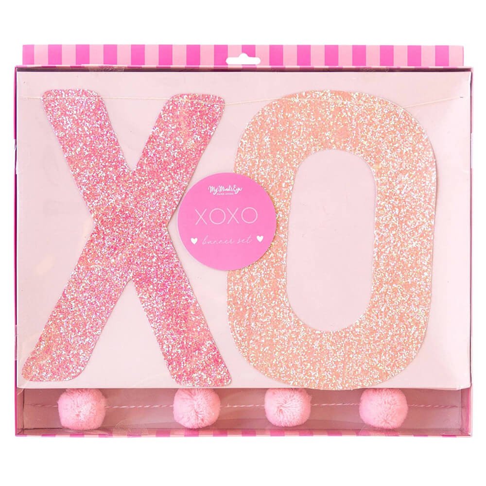 XOXO Glitter Banner Set - bubblegum market