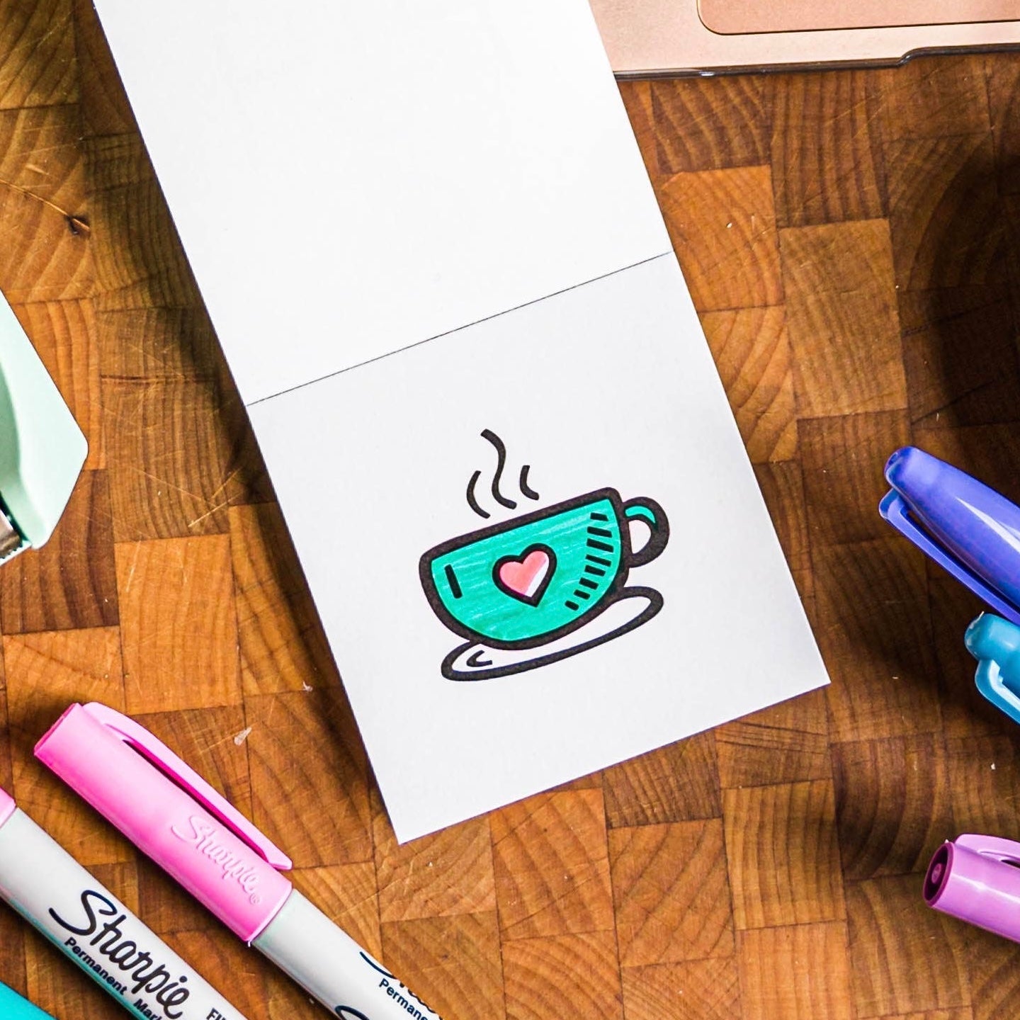 XOXO Mini Valentine Coloring Pad - bubblegum market