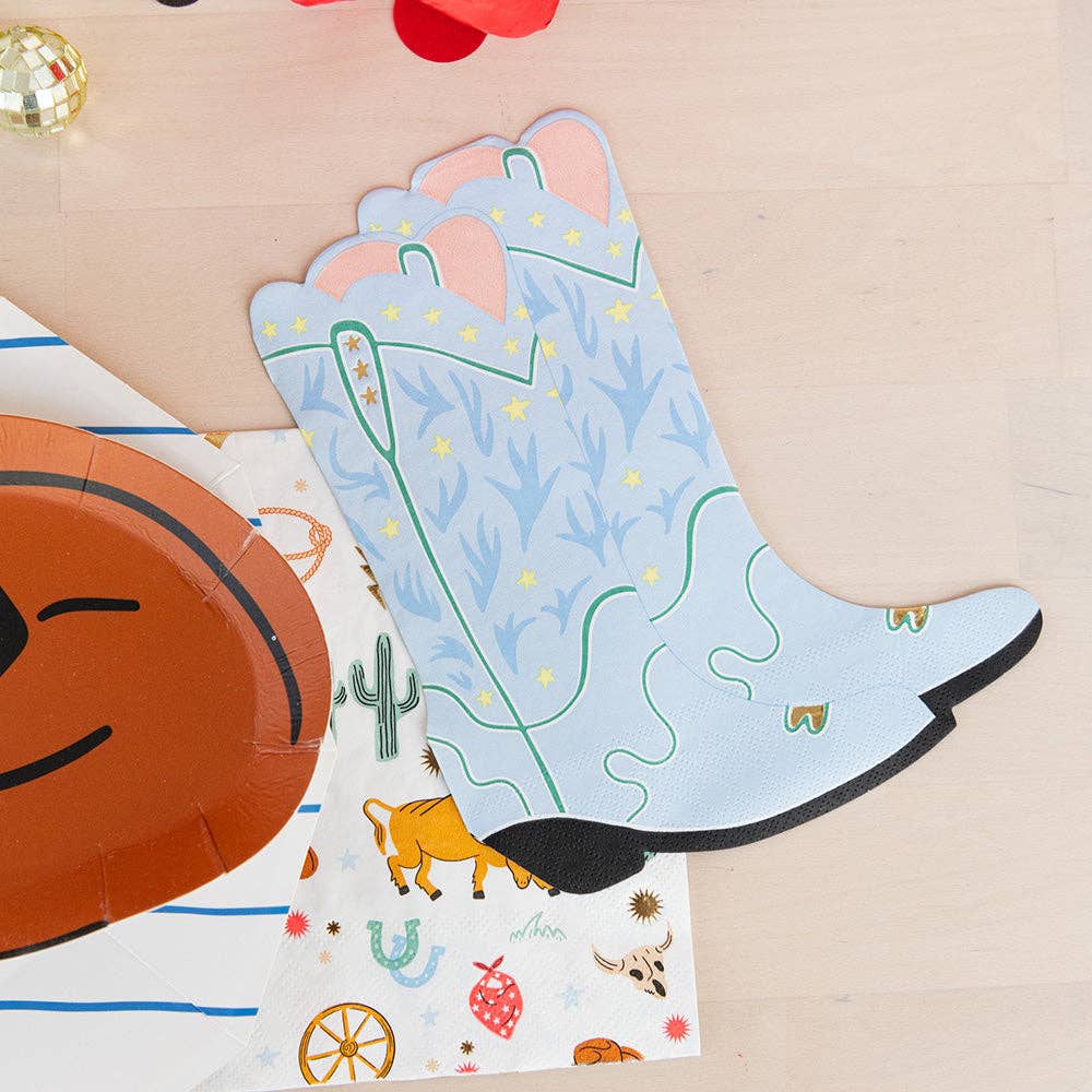 Yeehaw Large "Boots" Napkins - bubblegum market