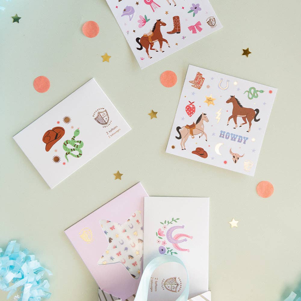 Yeehaw Temporary Tattoos - bubblegum market