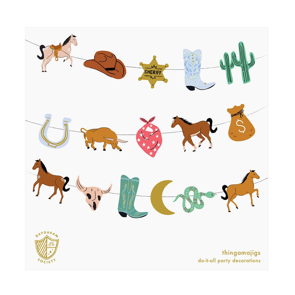 Yeehaw Thingamajigs Party Decorations / Banner - bubblegum market