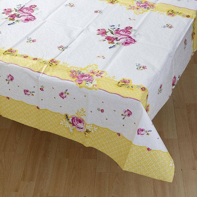 Yellow Floral Table Cover - bubblegum market