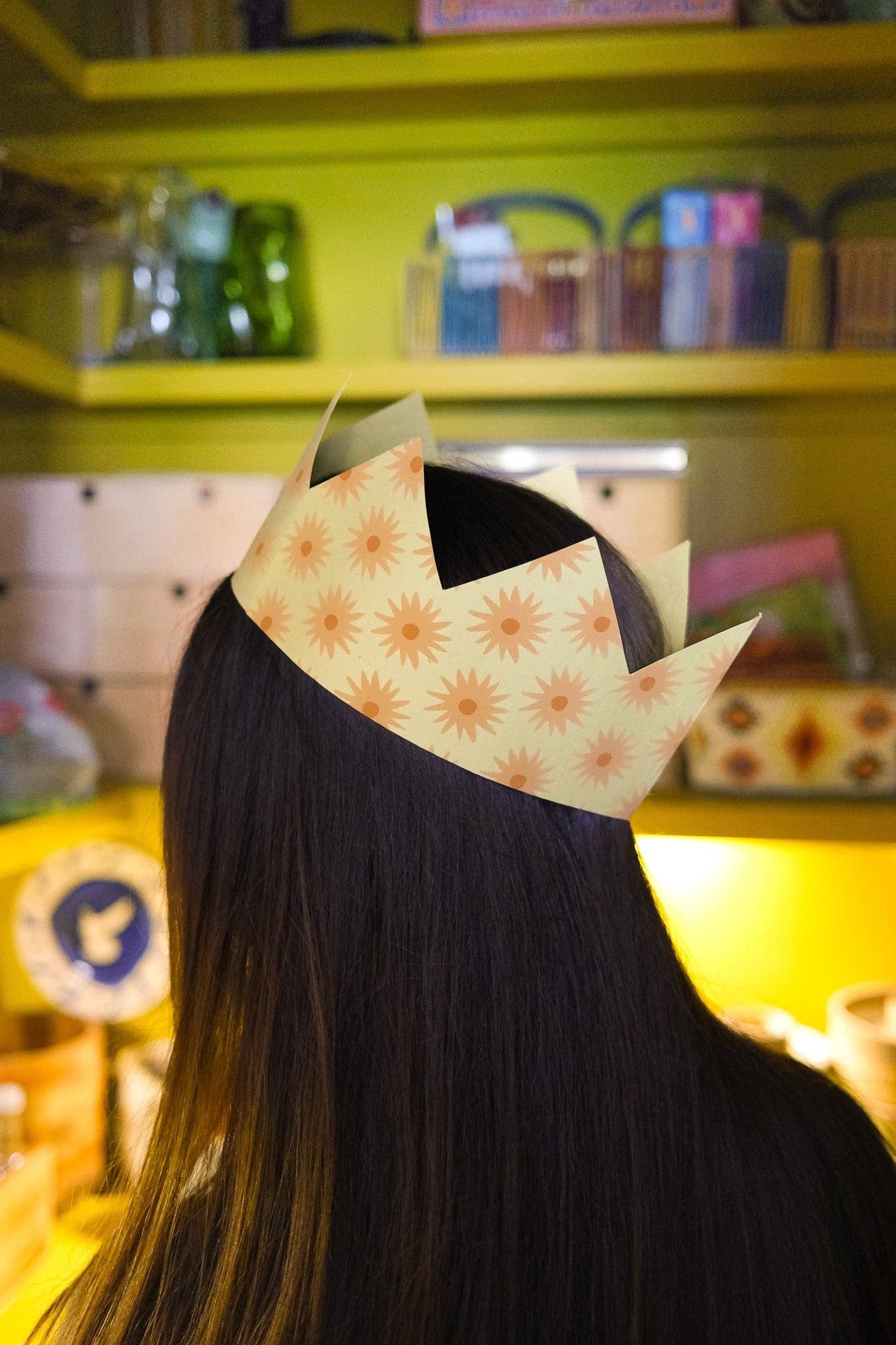 Yellow & Orange Paper Crowns - bubblegum market