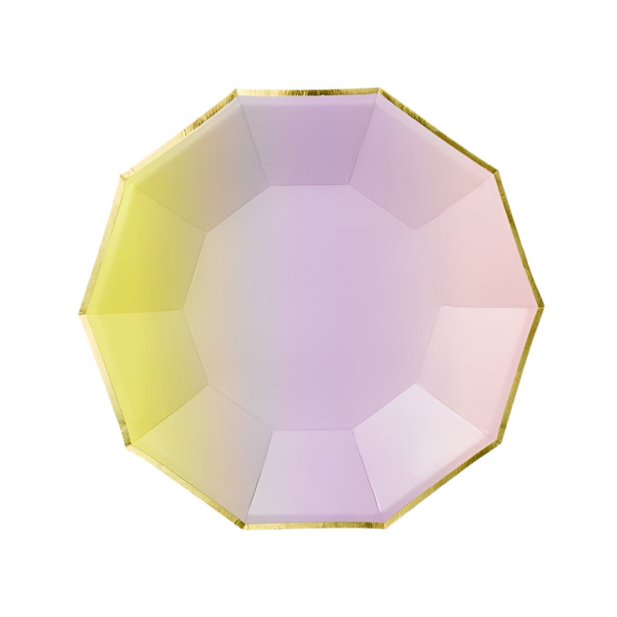 Yes Way, Ombre Small Paper Party Plates 7.25" - bubblegum market