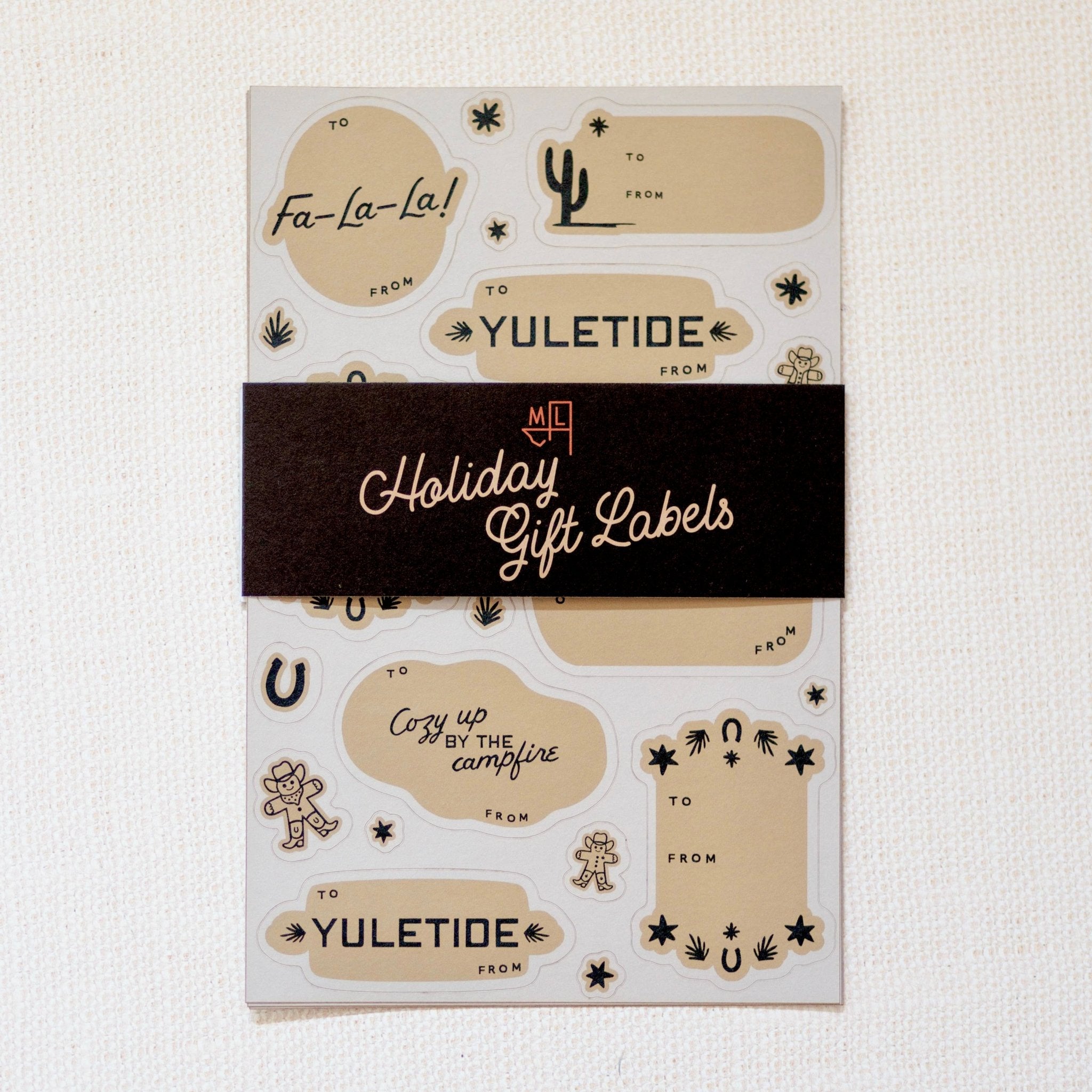 Yuletide, Y'all Holiday Gift Tag Sticker Labels - bubblegum market