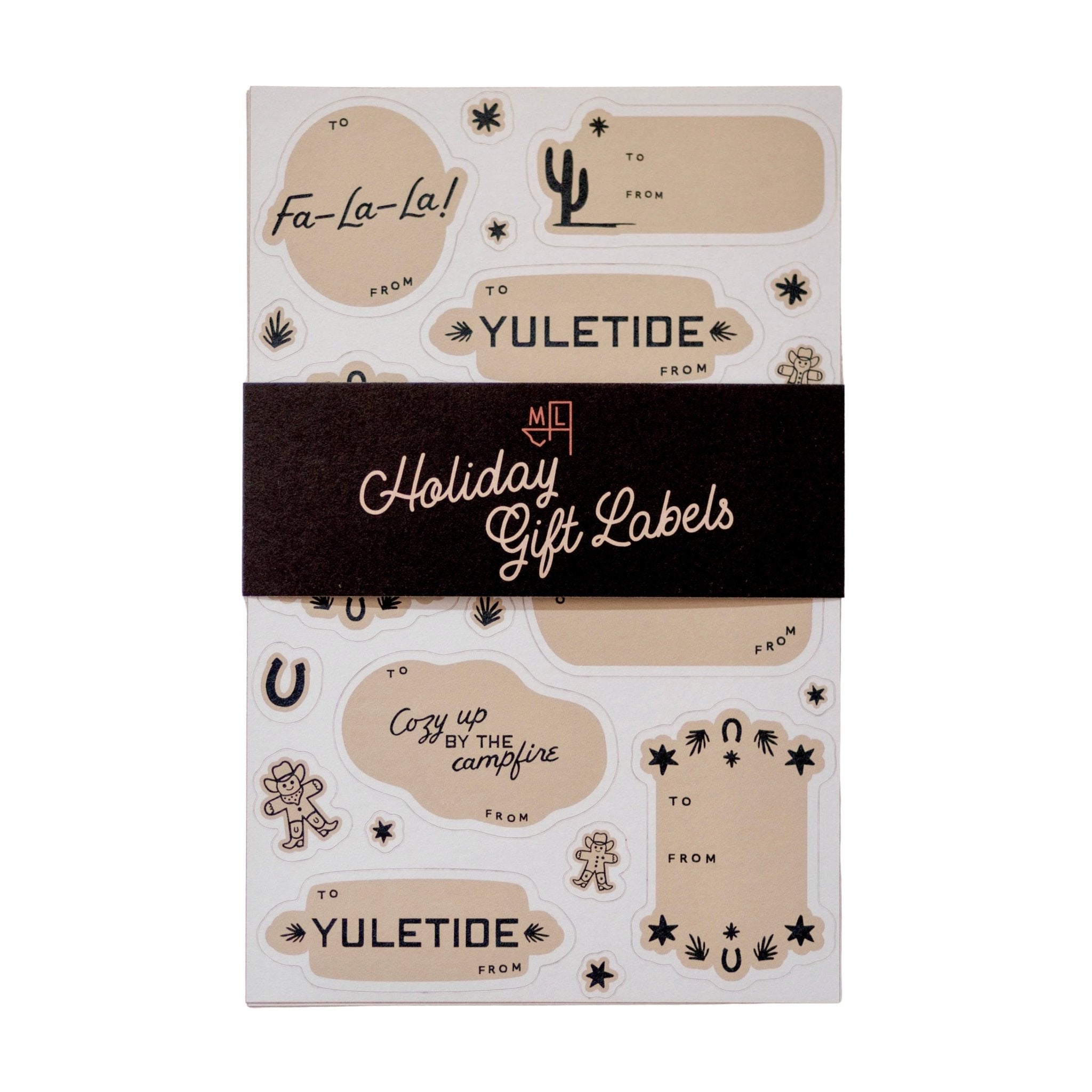 Yuletide, Y'all Holiday Gift Tag Sticker Labels - bubblegum market