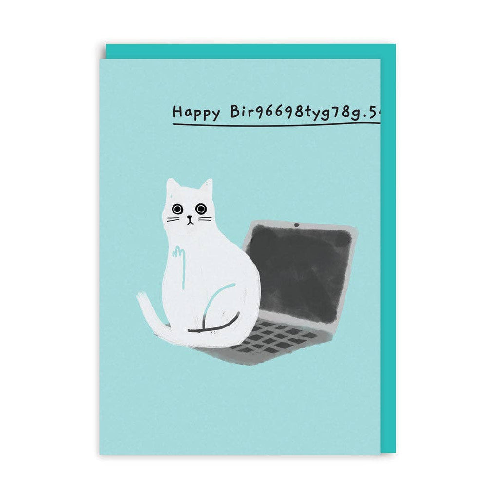 Happy Bir9669.. Laptop Birthday Greeting Card