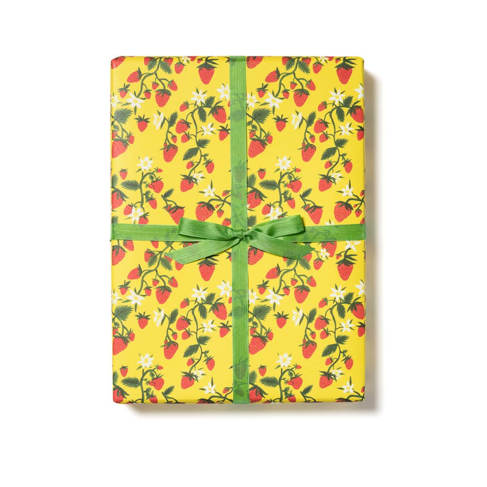 Strawberry Patch Wrapping Paper Sheets (Roll of 3)