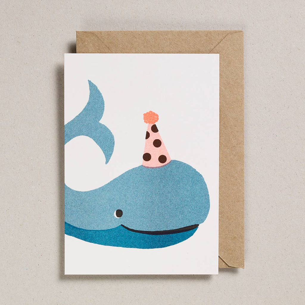 Japanese Paper Balloon Whale Card