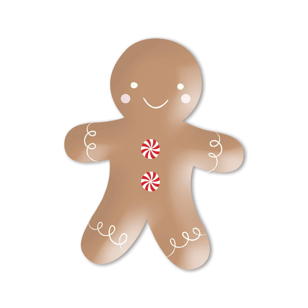 Gingerbread Man Shaped Paper Plates 12"