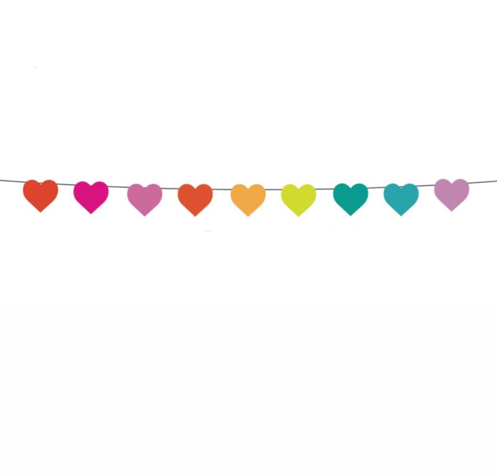 Rainbow Heart Garland