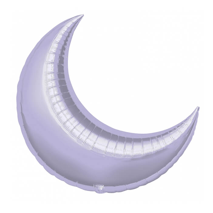 Anagram-35-inches-SuperShape-Lilac-Crescent-Moon-Foil-Balloon