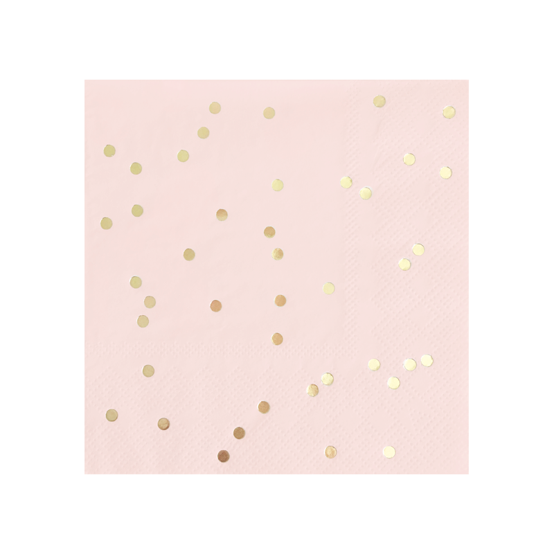 Blush & Gold Confetti Napkins