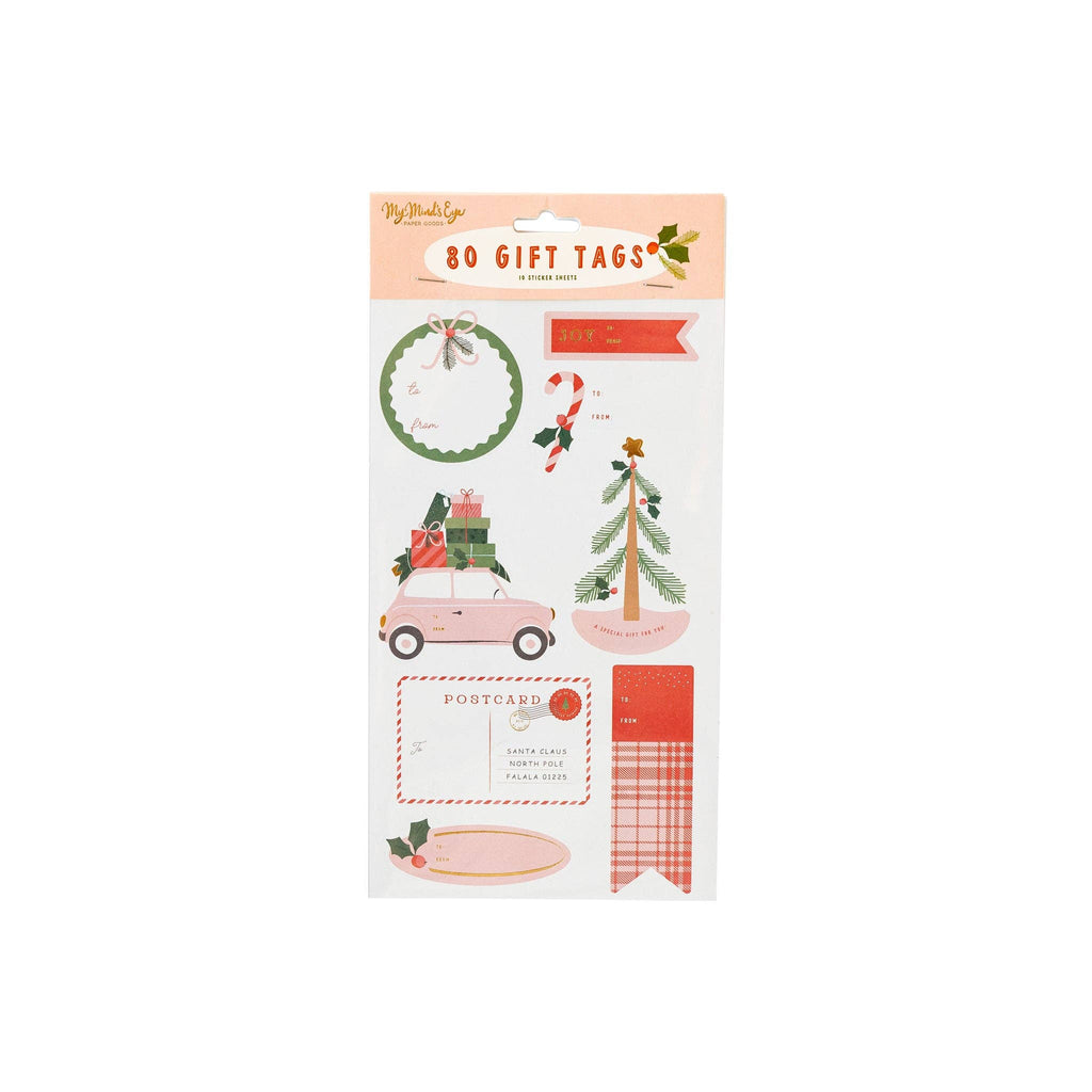 Car & Presents Sticker Gift Tag Labels (80 ct)