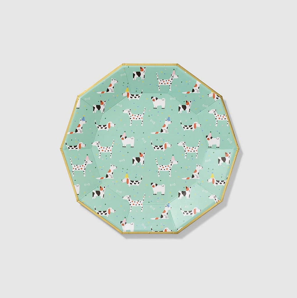 Hot Diggity Dog Large Paper Party Plates 9.25"