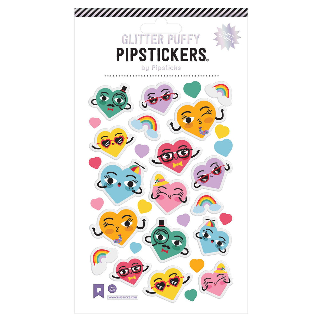Pipsticks Puffy Cute Heart Stickers