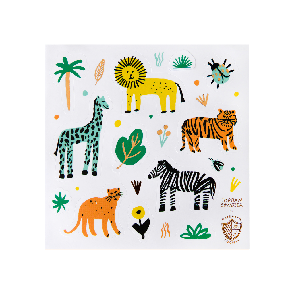 Into the Wild Safari Party Sticker Sheets